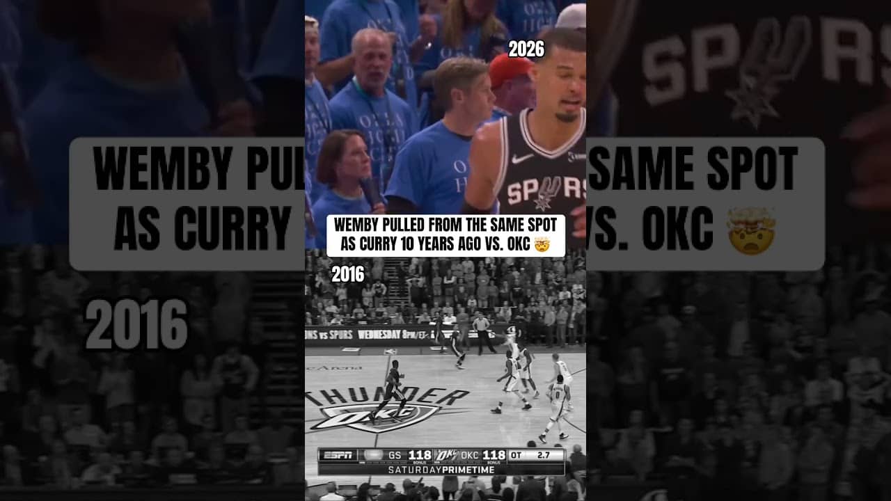 WEMBY 🤝CURRY! ... both in OKC, both in OT 😳