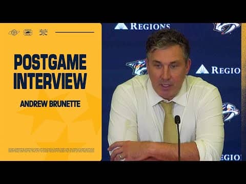 Andrew Brunette: Postgame Interview - Oct. 21