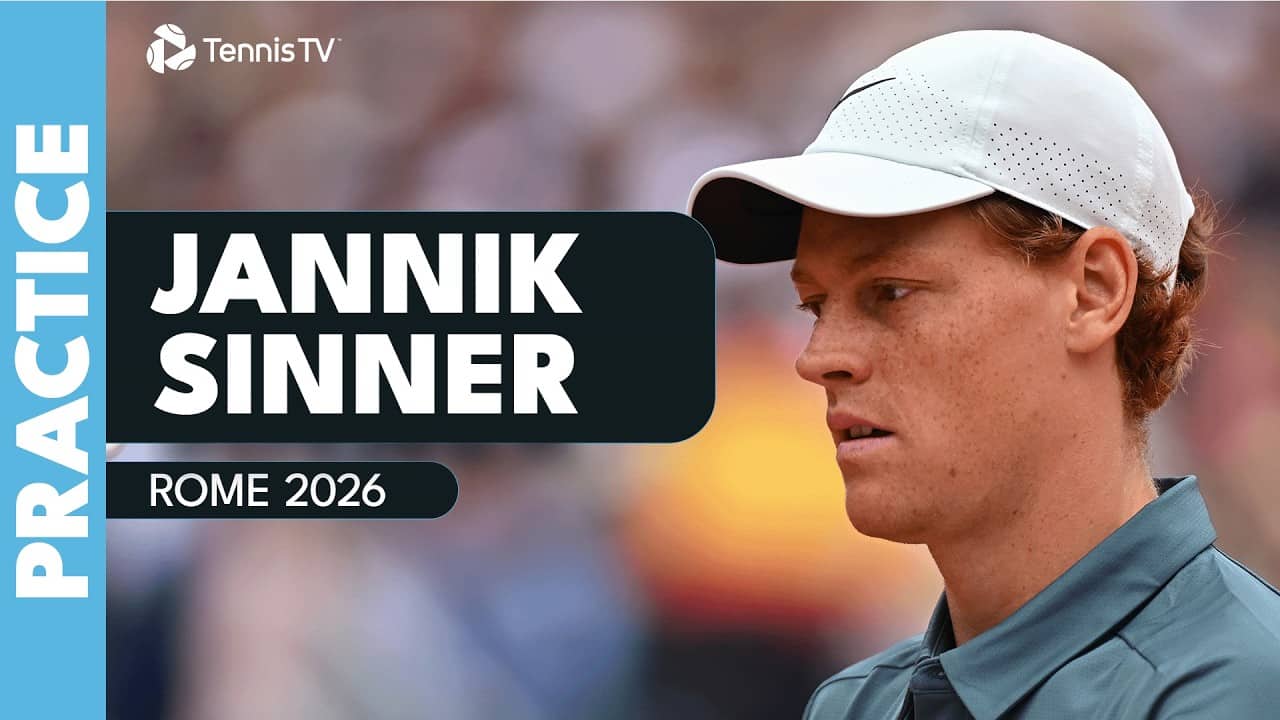 LIVE PRACTICE: Jannik Sinner Warms Up Ahead Of His First Match In Rome