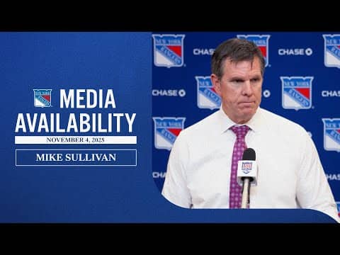 NYR vs CAR: Mike Sullivan Postgame Media Availability | Nov. 4, 2025