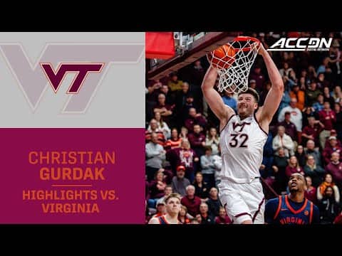 VT Freshman Christian Gurdak Highlights vs. Virginia