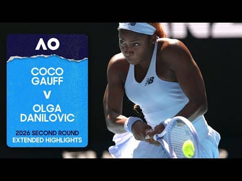 Coco Gauff v Olga Danilovic Extended Highlights | Australian Open 2026 Second Round