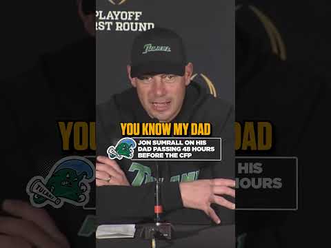 Tulane's HC talks about the the passing of his father 48 hours before the CFP #football #tulane