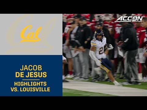 Cal WR Jacob De Jesus Highlights vs. Louisville