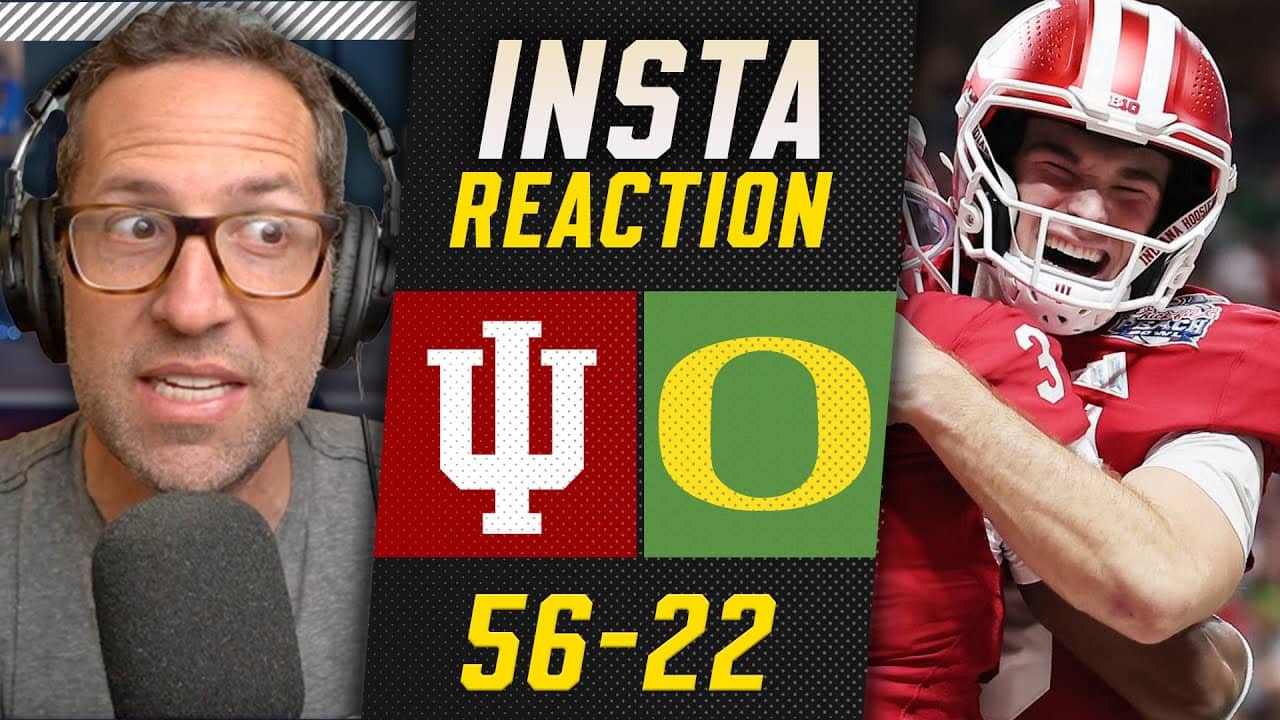 Indiana Annihilates Oregon 56-22, Advances to CFP Title Game | Indiana vs Oregon Peach Bowl Reaction