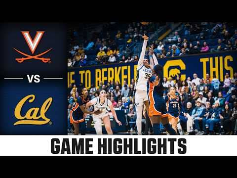 Virginia vs. Cal Game Highlights | 2025-26 ACC Women's Basketball