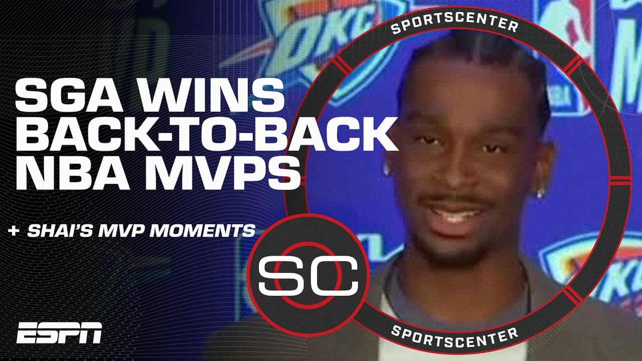 SGA's MVP MOMENTS 🍿 Shai Gilgeous-Alexander wins back-to-back NBA MVPs | SportsCenter