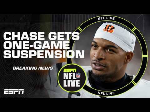 🚨 Ja’Marr Chase receives 1-game suspension from the NFL for spitting on Jalen Ramsey 🚨 | NFL Live