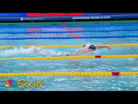 Carson Foster glides to dominant 400m medley win in Carmel at Swim World Cup | NBC Sports