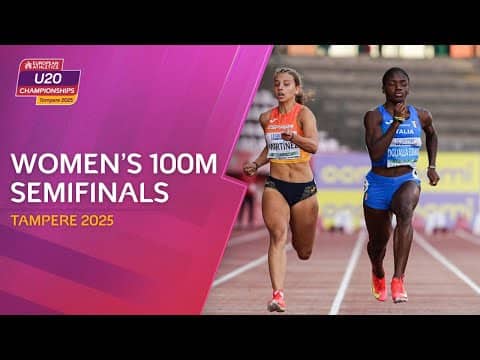 Women's 100m semifinals replay | Tampere 2025 European Athletics U20 Championships