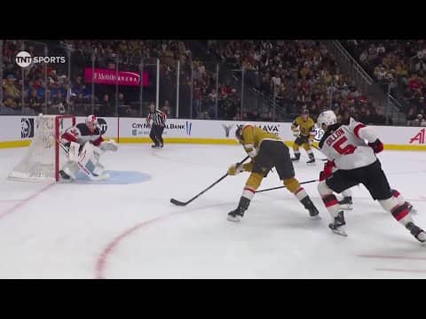 Pavel Dorofeyev scores a powerplay goal against the New Jersey Devils