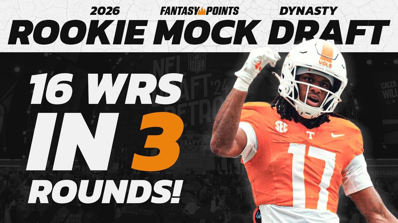 Dynasty Rookie Mock Draft 2026: 3 FULL ROUNDS (Superflex PPR)