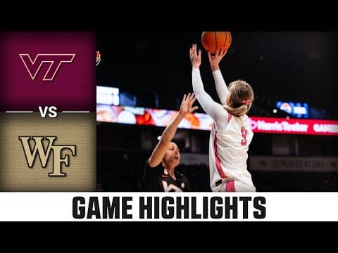 Virginia Tech vs. Wake Forest Game Highlights | 2025-26 ACC Women's Basketball