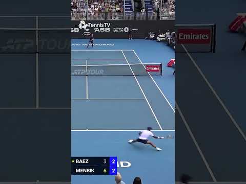 Sebastian Baez shows serious speed in Auckland ⚡️#SebastianBaez #Tennis #ATPTour #sports #highlights