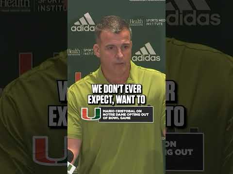 Mario Cristobal's thoughts about if Miami's roles were reversed with Notre Dame ⬇️ #Miami #CFP