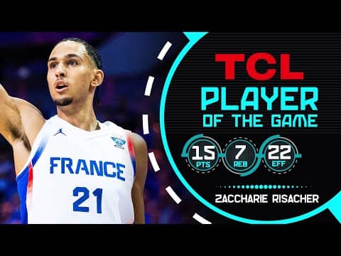 Zaccharie Risacher (15 PTS) | TCL Player Of The Game | FRA 🇫🇷 vs ISL 🇮🇸 | FIBA EuroBasket 2025