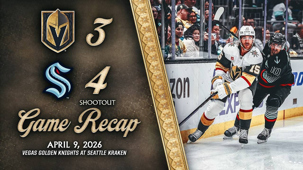 HIGHLIGHTS | Seattle Kraken 4, Vegas Golden Knights 3, SO | April 9, 2026