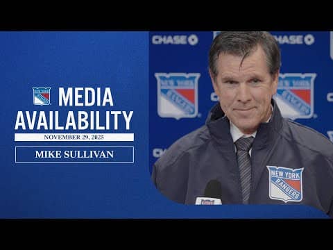 NYR vs TBL: Mike Sullivan Pregame Media Availability | Nov. 29, 2025