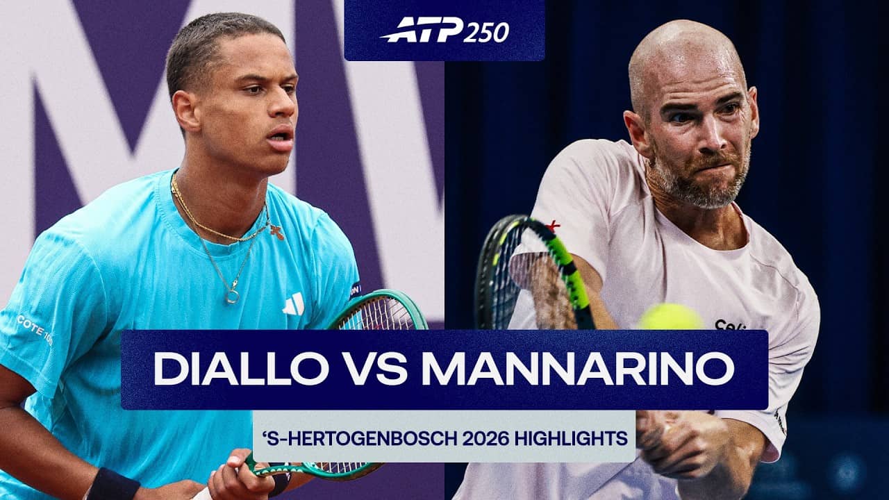 Gabriel Diallo vs. Adrian Mannarino Highlights | 's-Hertogenbosch 2026 Round 1