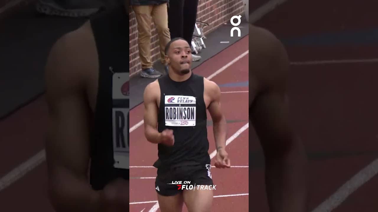 Justin Robinson breaks Quincy Hall’s Penn Relays 400 record!!!
