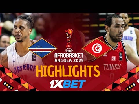 Cape Verde 🇨🇻 vs Tunisia 🇹🇳 | 1XBET Highlights | #AfroBasket 2025