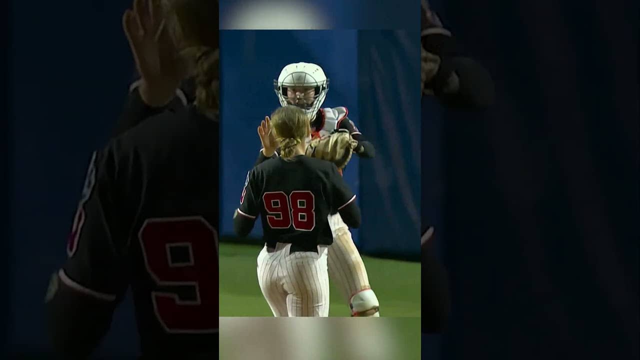Jordy Frahm with 9 STRIKEOUTS in Huskers WCWS win 🔥 #shorts