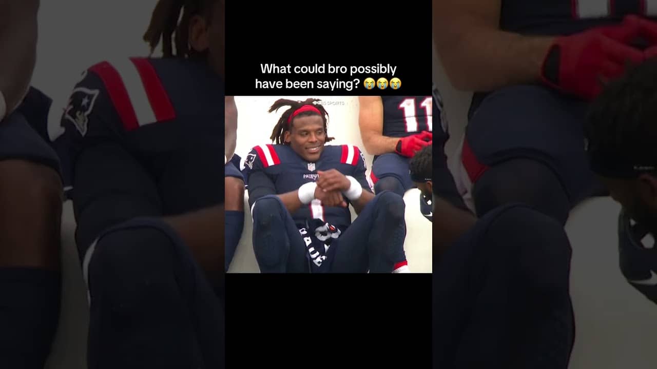 Need to know what N’Keal Harry said to Cam Newton 🤣 #nfl #funny #nflfootball