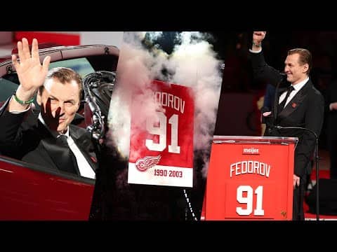 Red Wings retire #91 for Sergei Fedorov