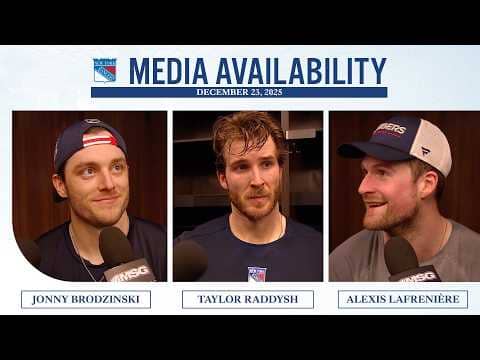 NYR at WSH: J. Brodzinski, T. Raddysh & A. Lafrenière Postgame Media Availability | Dec. 23, 2025