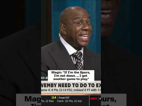 Magic Johnson says the Spurs have to focus on the next game