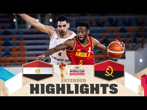 Egypt 🇪🇬 v Angola 🇦🇴 | Extended Highlights | FIBA Basketball World Cup 2027 African Qualif.