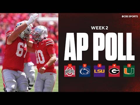 AP Top 25 Poll Released: Ohio State on top at No. 1, LSU jumps six spots to No. 3