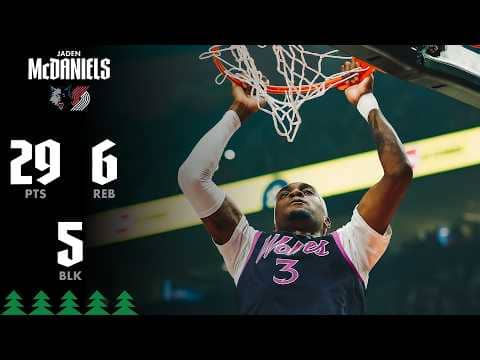 Jaden McDaniels WITH 29 POINTS In Big Win Over Portland Trail Blazers | 02.24.26