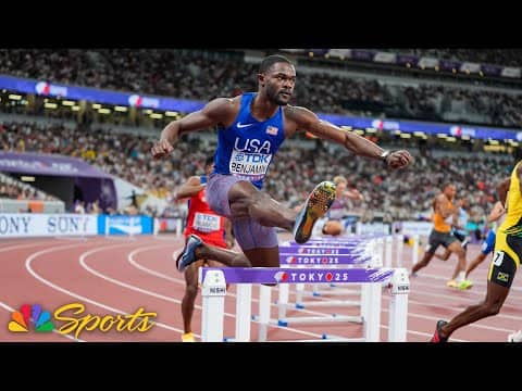 Rai Benjamin flies past competition from lane 9 to win 400m hurdles heat at Worlds | NBC Sports