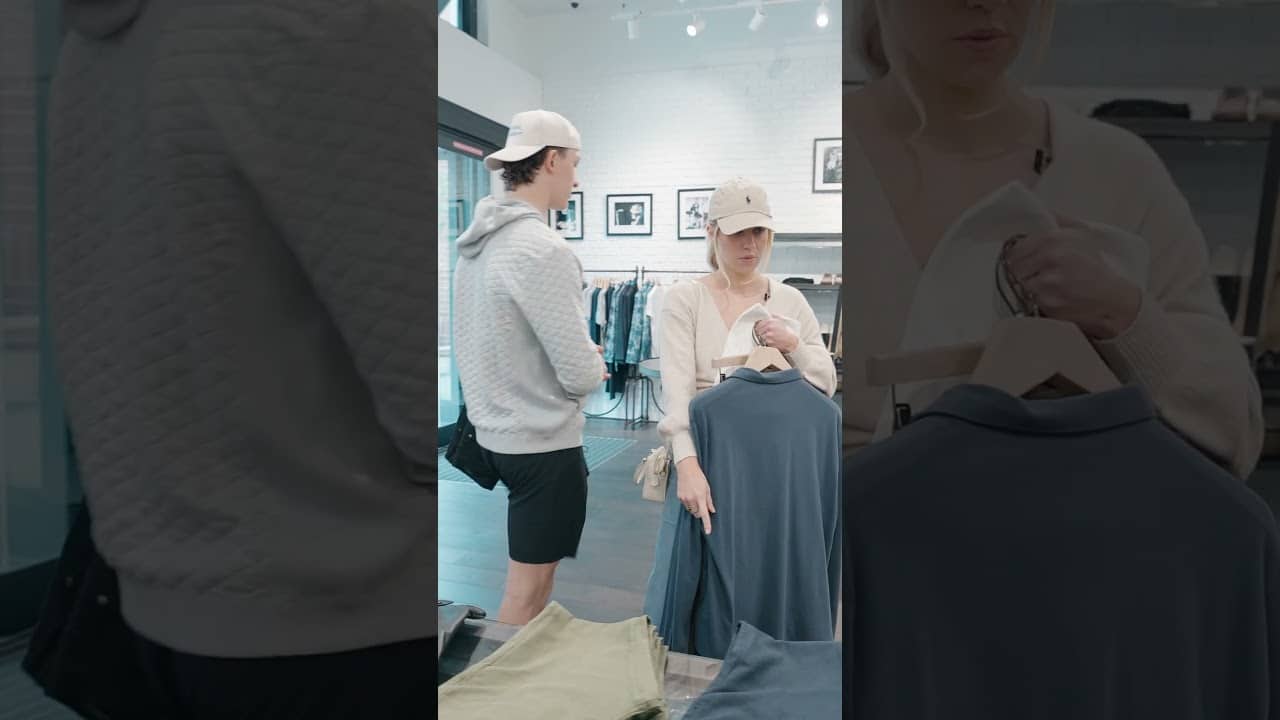 Matthew Schaefer Shops at Belmont Park Village for an Outfit for Good Morning America