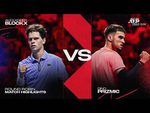 Alex Blockx vs Dino Prizmic Highlights | 2025 Next Gen ATP Finals