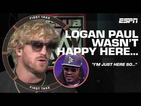 Logan Paul pulls a Marshawn Lynch live on air 🗣️ 'I'm only here so I don't get fined' 😅 | First Take