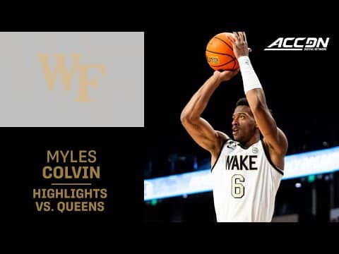 Wake Forest's Myles Colvin Highlights vs. Queens