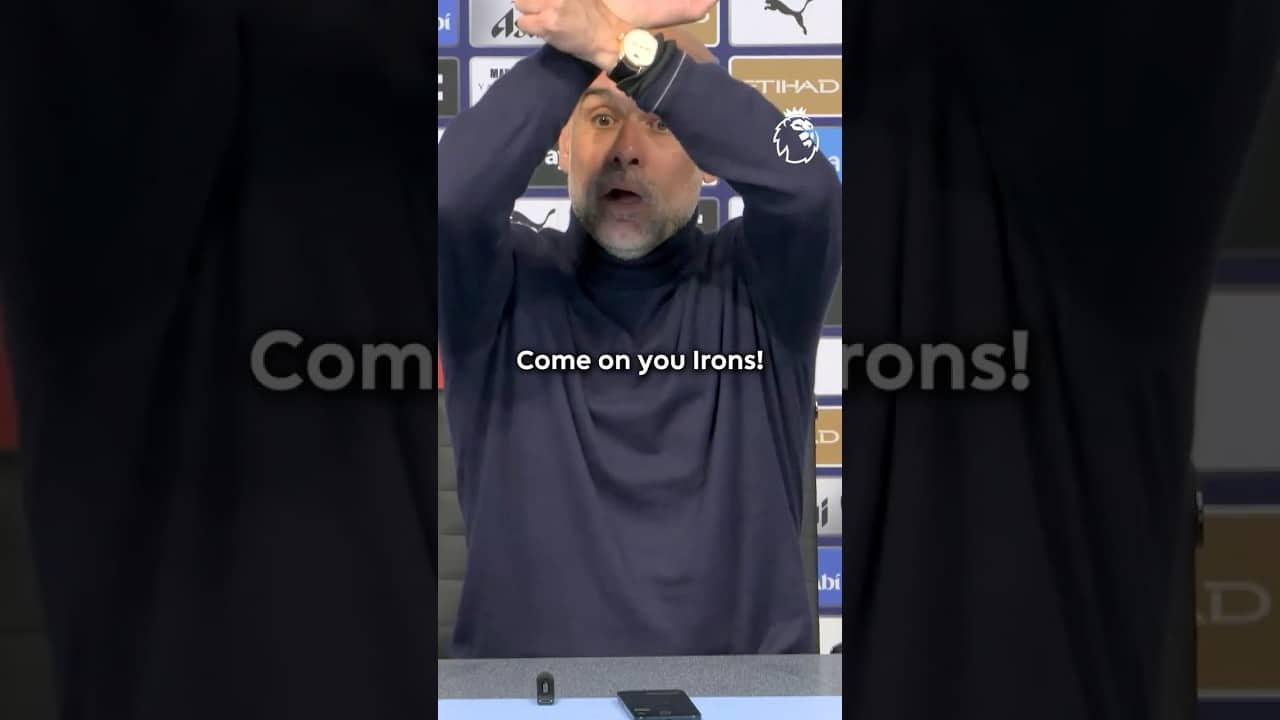 Pep Guardiola: "Come On You Irons!" 😅 ⚒️