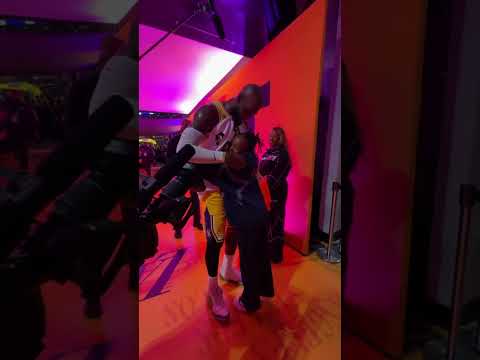 LeBron celebrates the Game 1 W with his family!