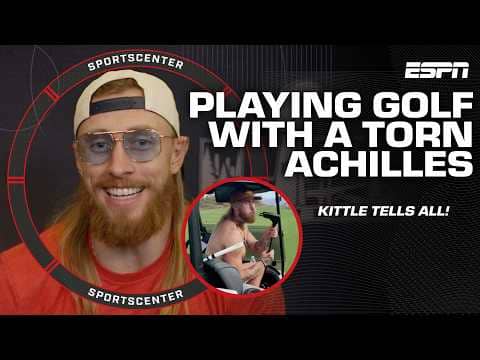 George Kittle reveals he played golf 9 days after he tore his Achilles 👀⛳ ‘I shot a 77!’ | SC