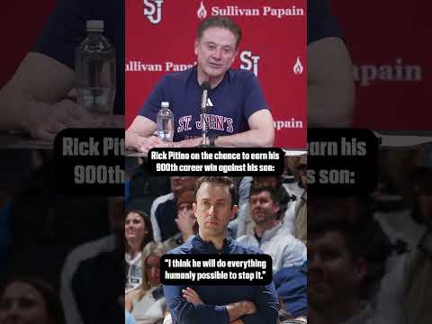 Rick Pitino on possibly getting 900th career win vs. his son, Richard 😂 (via St. John's Athletics)