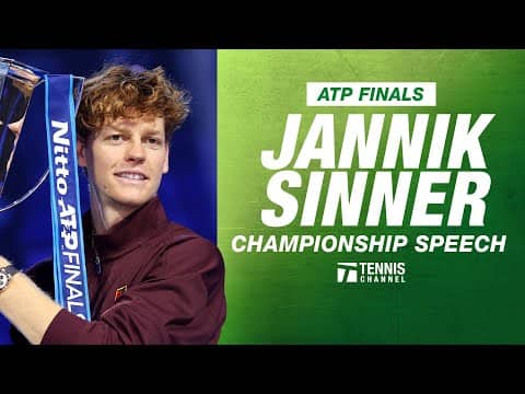 Jannik Sinner Champion Speech | 2025 ATP Finals