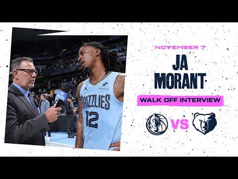 Ja Morant Walk off Interview | Grizzlies vs. Mavericks