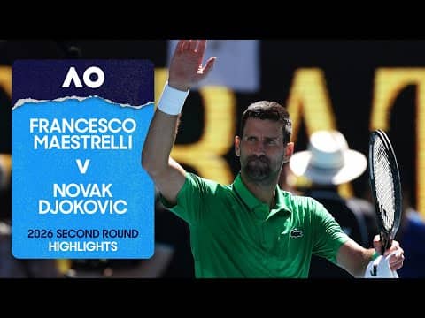 Francesco Maestrelli v Novak Djokovic Highlights | Australian Open 2026 Second Round
