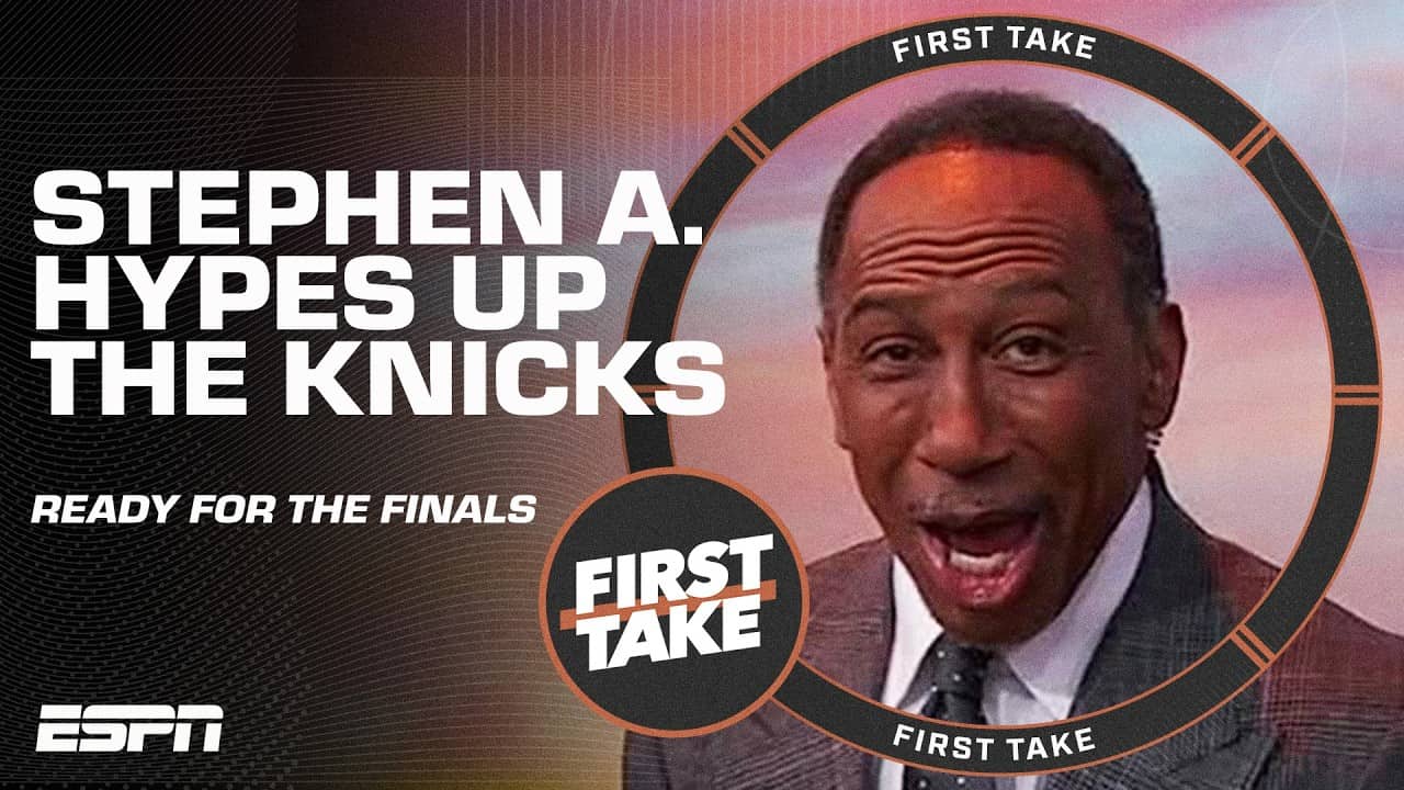 STEPHEN A. IS READY FOR THE NBA FINALS 📣 Celebrates his Knicks sweeping the Cavaliers | First Take