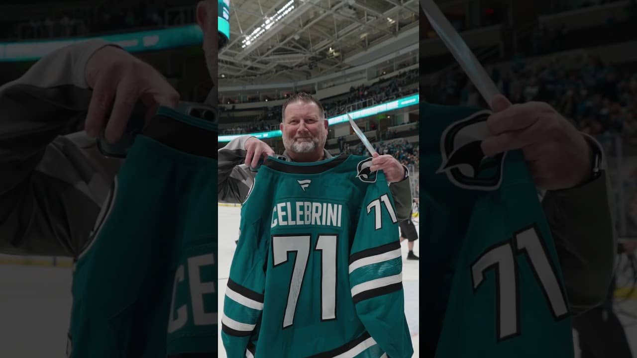 This tradition never gets old. 🩵 #hockey #nhl #sharks