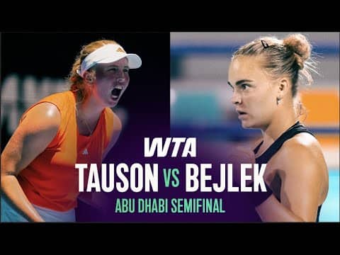 Sara Bejlek vs. Clara Tauson | 2026 Abu Dhabi Semifinal | WTA Match Highlights