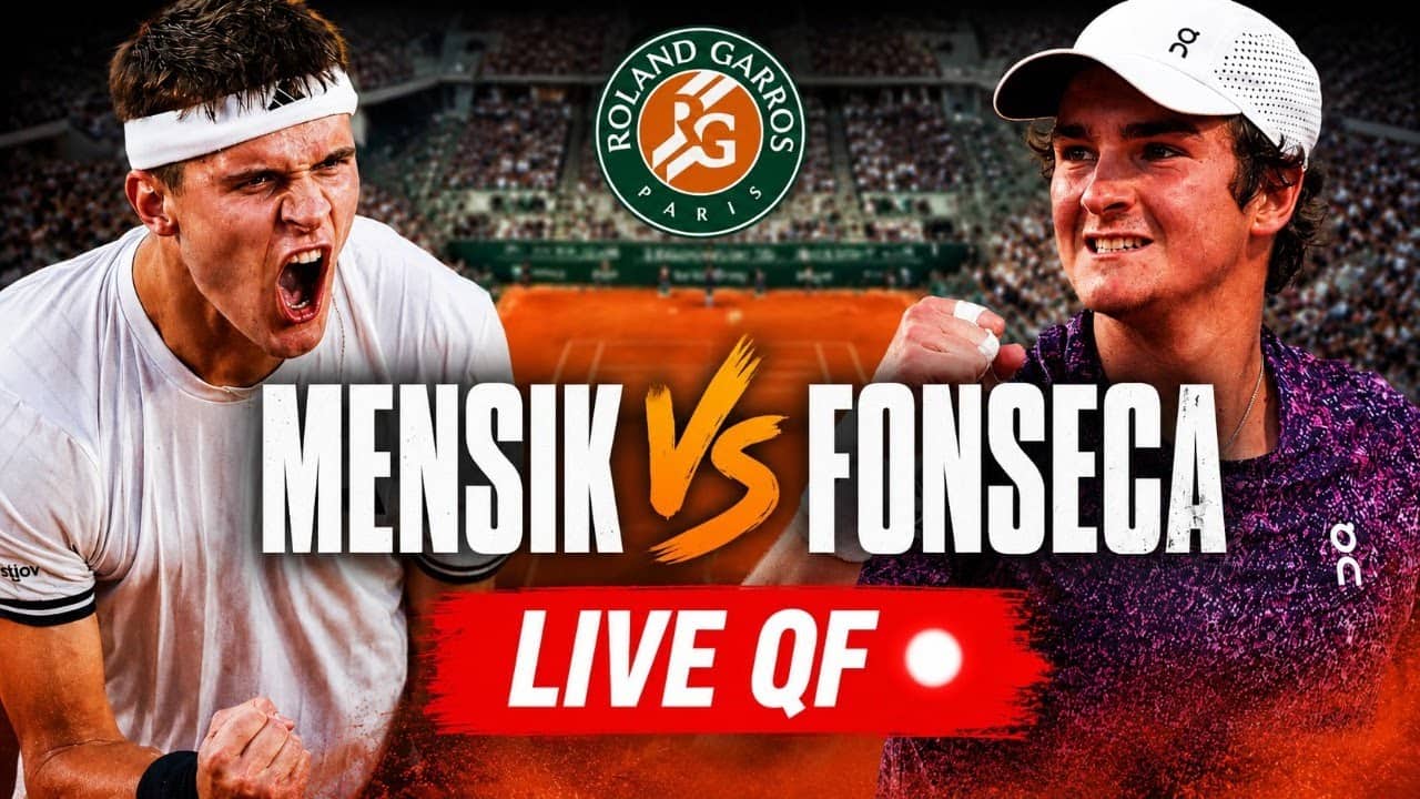 🔥 Mensik vs Fonseca LIVE | French Open 2026 Quarter-Final Watchalong | Roland Garros