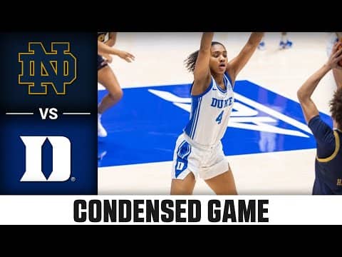 Notre Dame vs. Duke Condensed Game | 2025-26 ACC Women’s Basketball